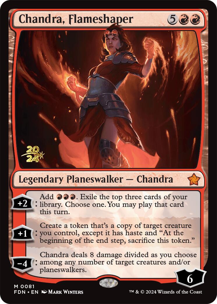 Chandra, Flameshaper [Foundations Prerelease Promos] | Jack's On Queen