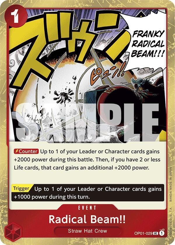 Radical Beam!! (Jolly Roger Foil) (OP01-029) [Premium Booster -The Best-] | Jack's On Queen