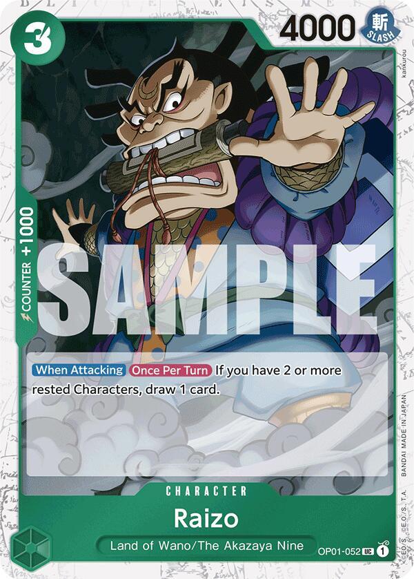 Raizo (Jolly Roger Foil) (OP01-052) [Premium Booster -The Best-] | Jack's On Queen