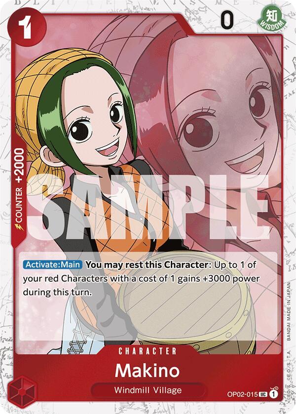 Makino (Jolly Roger Foil) (OP02-015) [Premium Booster -The Best-] | Jack's On Queen