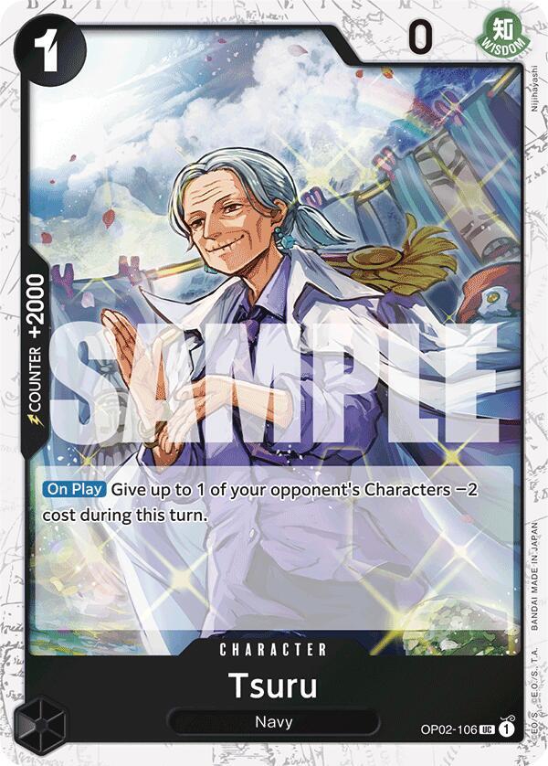Tsuru (Jolly Roger Foil) (OP02-106) [Premium Booster -The Best-] | Jack's On Queen
