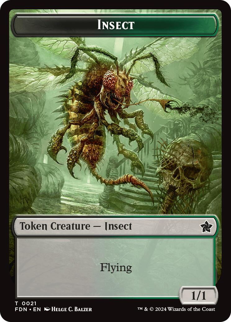 Goblin // Insect Doubled-Sided Token [Foundations Tokens] | Jack's On Queen