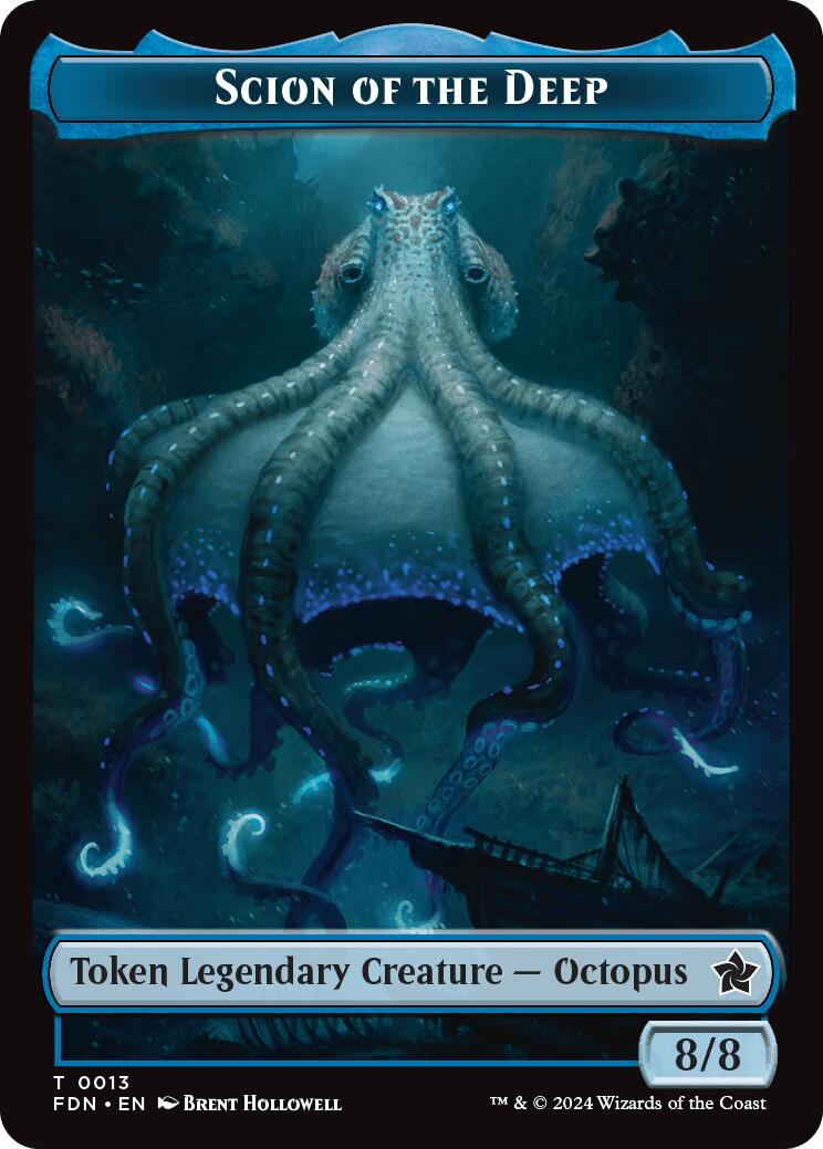 Scion of the Deep // Koma's Coil Doubled-Sided Token [Foundations Tokens] | Jack's On Queen