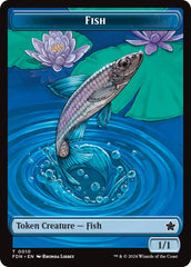 Faerie // Fish Doubled-Sided Token [Foundations Tokens] | Jack's On Queen