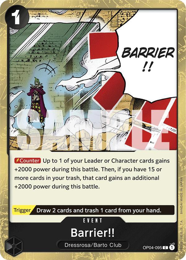 Barrier!! (Jolly Roger Foil) (OP04-095) [Premium Booster -The Best-] | Jack's On Queen