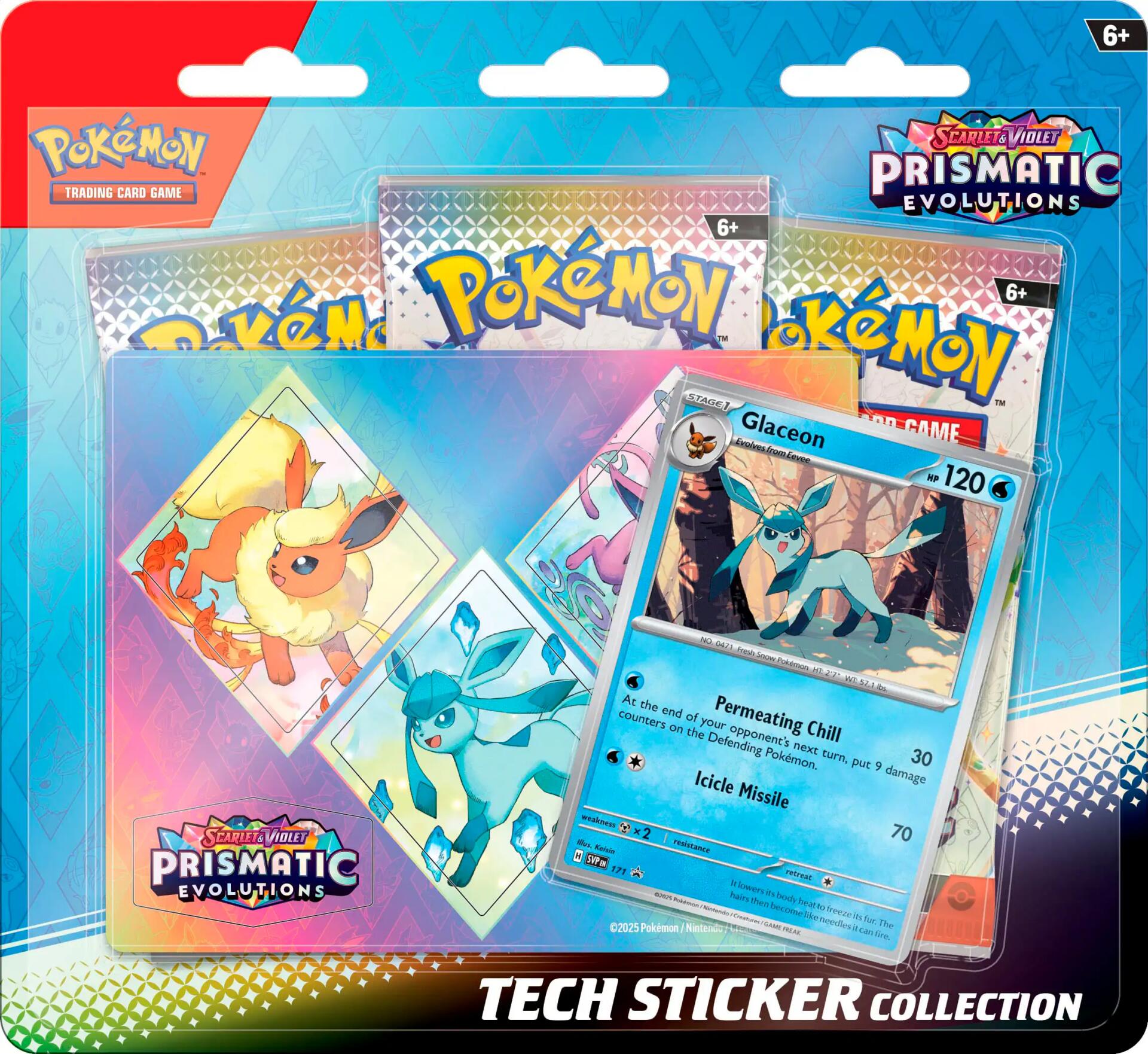 Scarlet & Violet: Prismatic Evolutions Tech Sticker Collection (Glaceon) | Jack's On Queen