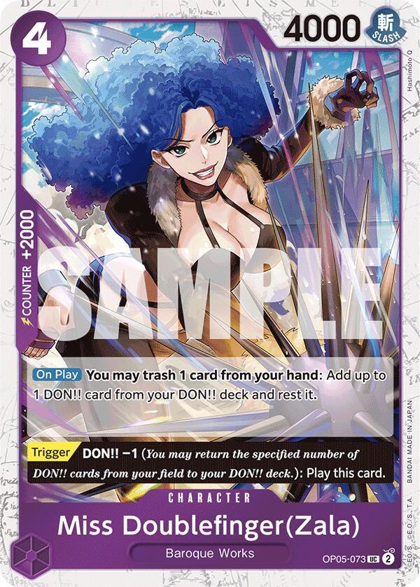 Miss Doublefinger(Zala) (Jolly Roger Foil) (OP05-073) [Premium Booster -The Best-] | Jack's On Queen