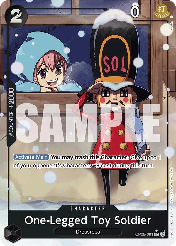 One-Legged Toy Soldier (Alternate Art) (OP05-081) [Premium Booster -The Best-] | Jack's On Queen