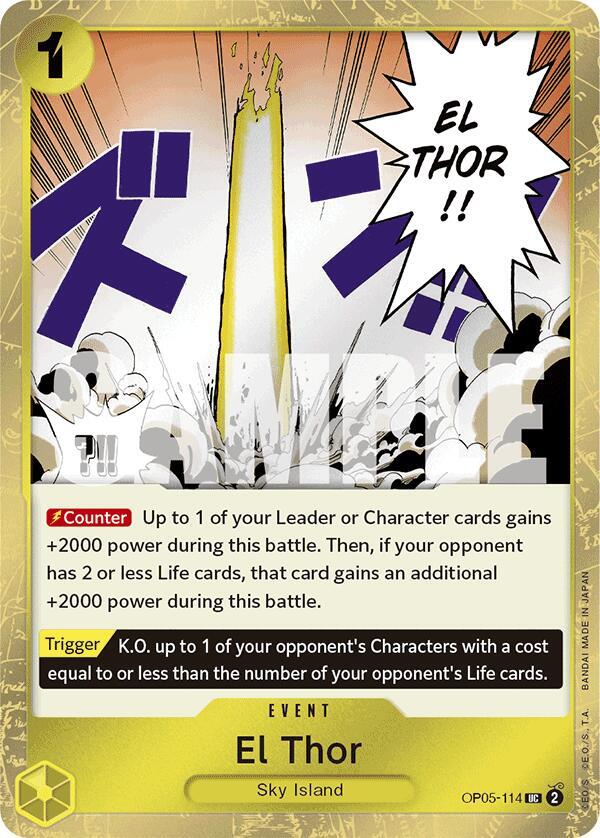 El Thor (Jolly Roger Foil) (OP05-114) [Premium Booster -The Best-] | Jack's On Queen