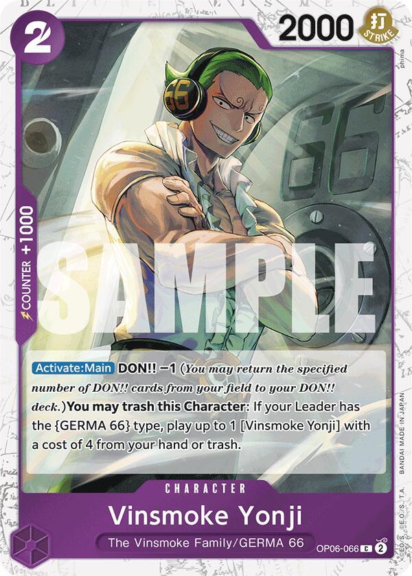 Vinsmoke Yonji (OP06-066) (Jolly Roger Foil) (OP06-066) [Premium Booster -The Best-] | Jack's On Queen