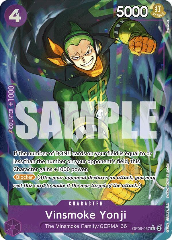 Vinsmoke Yonji (OP06-067) (Full Art) (OP06-067) [Premium Booster -The Best-] | Jack's On Queen