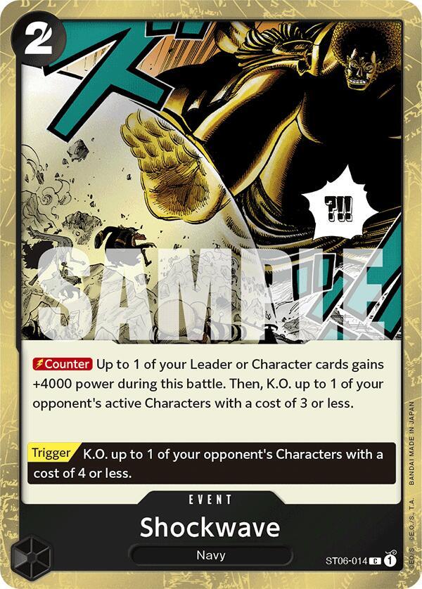 Shockwave (Jolly Roger Foil) (ST06-014) [Premium Booster -The Best-] | Jack's On Queen