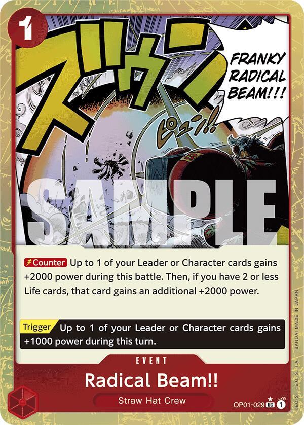 Radical Beam!! (Textured Foil) (OP01-029) [Premium Booster -The Best-] | Jack's On Queen