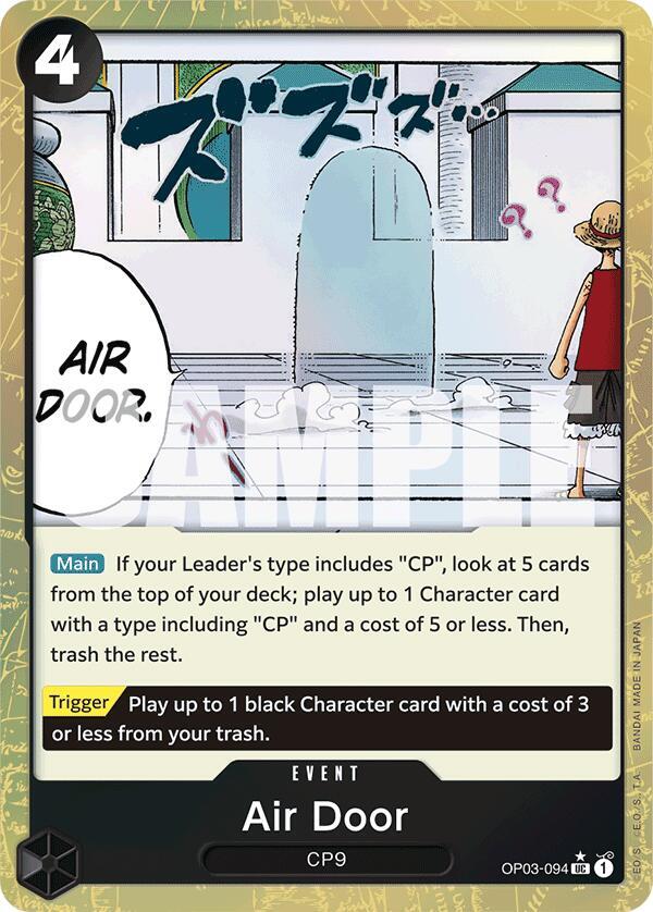 Air Door (Textured Foil) (OP03-094) [Premium Booster -The Best-] | Jack's On Queen