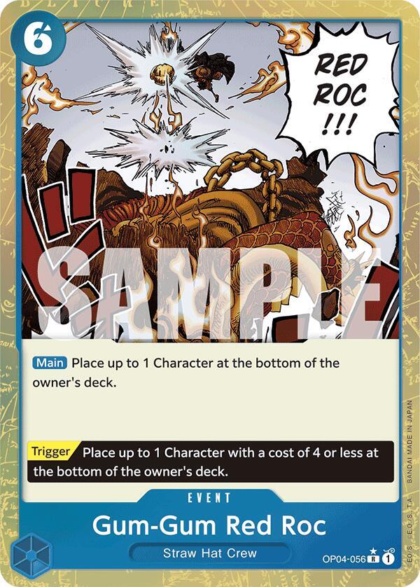 Gum-Gum Red Roc (Textured Foil) (OP04-056) [Premium Booster -The Best-] | Jack's On Queen