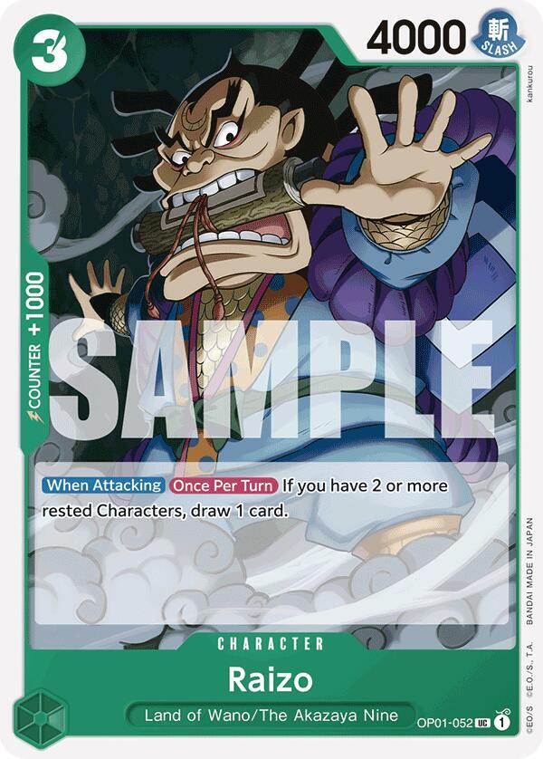 Raizo (Reprint) (OP01-052) [Premium Booster -The Best-] | Jack's On Queen