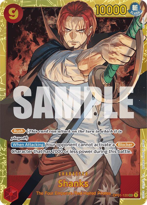 Shanks (OP01-120) (Reprint) (OP01-120) [Premium Booster -The Best-] | Jack's On Queen