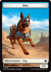 Dog // Beast (0033) Double-Sided Token [Foundations Tokens] | Jack's On Queen