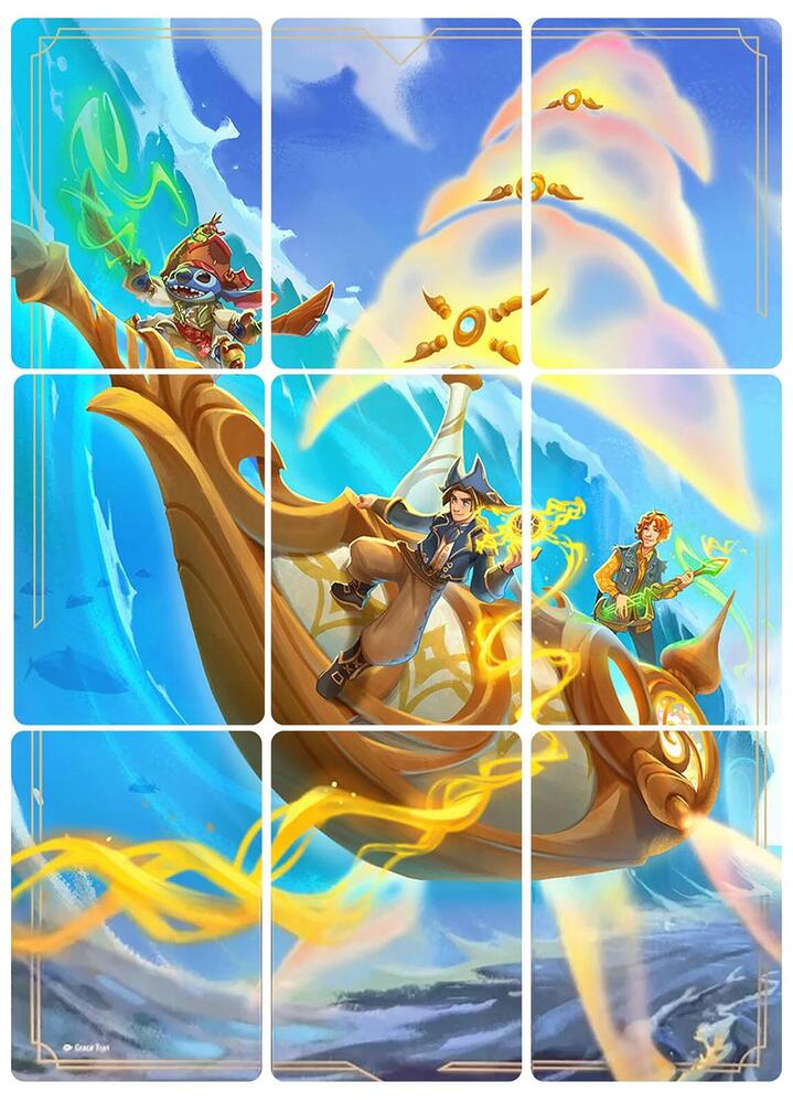 Azurite Sea Puzzle Insert (Set of 9) [Azurite Sea] | Jack's On Queen