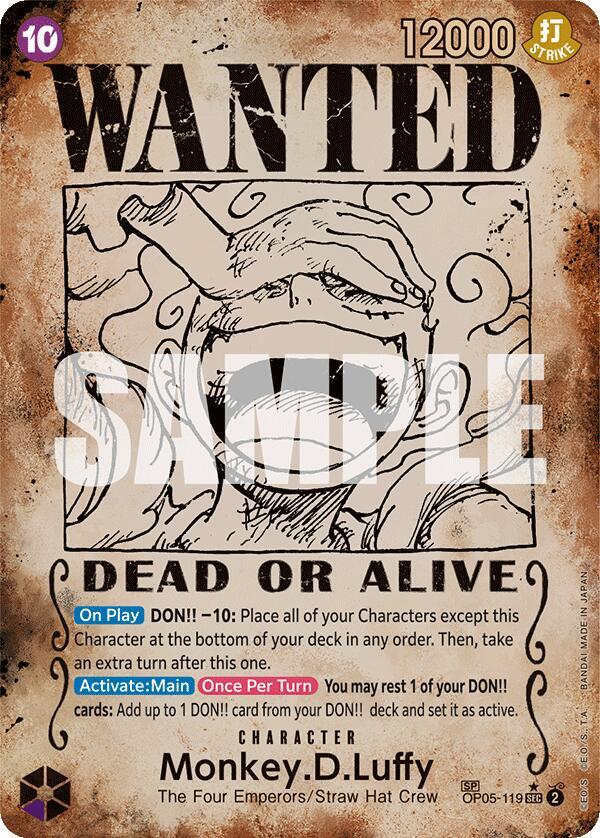 Monkey.D.Luffy (Wanted Poster) (OP05-119) [Emperors in the New World] | Jack's On Queen