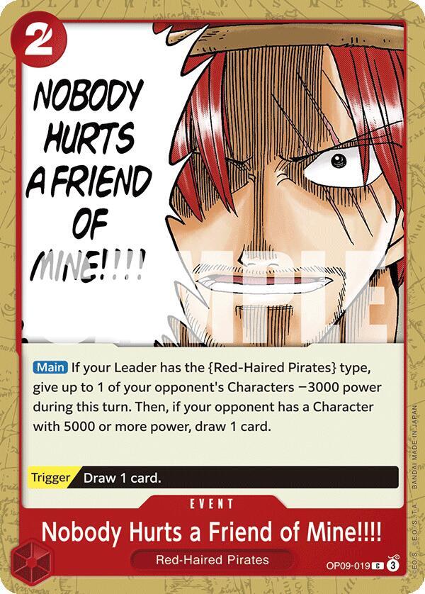 Nobody Hurts a Friend of Mine!!!! (OP09-019) [Emperors in the New World] | Jack's On Queen