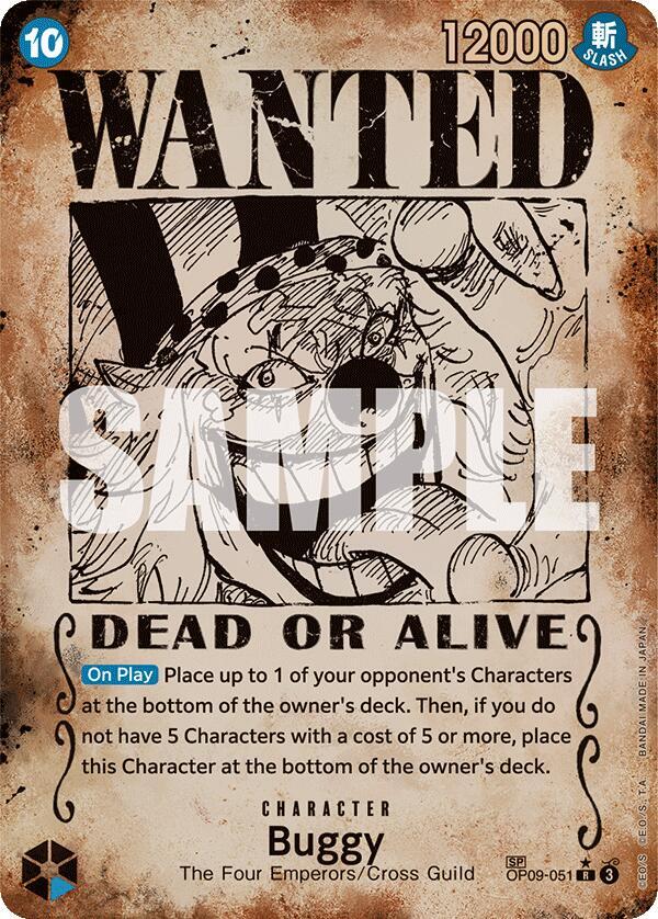 Buggy (051) (Wanted Poster) (OP09-051) [Emperors in the New World] | Jack's On Queen