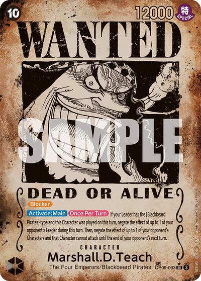 Marshall.D.Teach (093) (Wanted Poster) (OP09-093) [Emperors in the New World] | Jack's On Queen