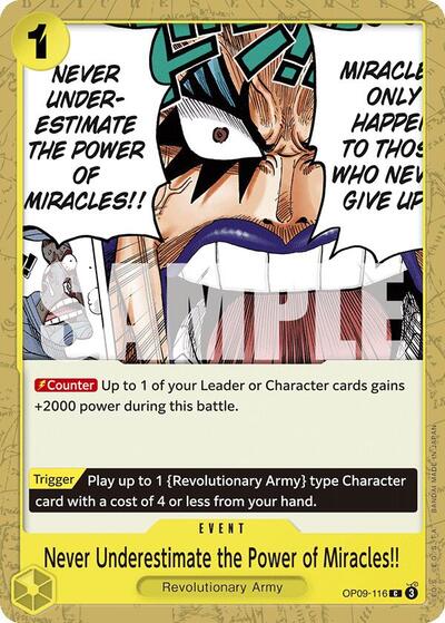 Never Underestimate the Power of Miracles!! (OP09-116) [Emperors in the New World] | Jack's On Queen