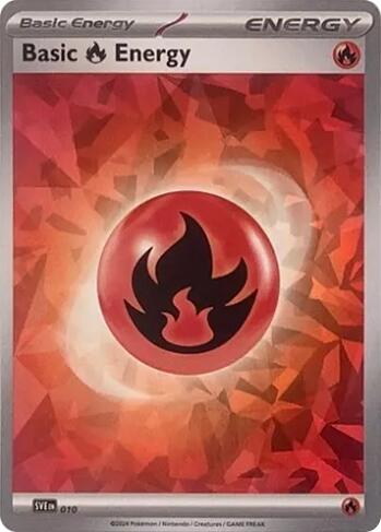 Basic Fire Energy (010) (Cracked Ice Holo) [Scarlet & Violet: Stellar Crown] | Jack's On Queen