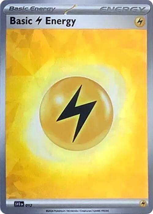 Basic Lightning Energy (012) (Cracked Ice Holo) [Scarlet & Violet: Stellar Crown] | Jack's On Queen