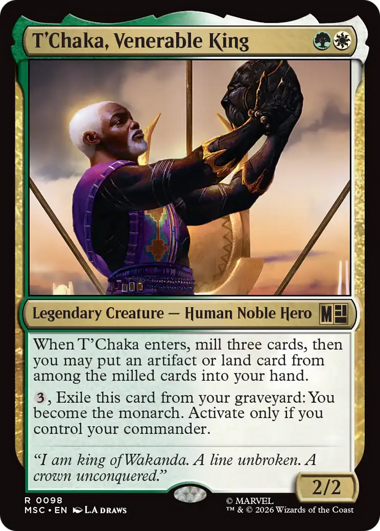 T'Chaka, Venerable King (Surge Foil) [Marvel Super Heroes Commander] | Jack's On Queen