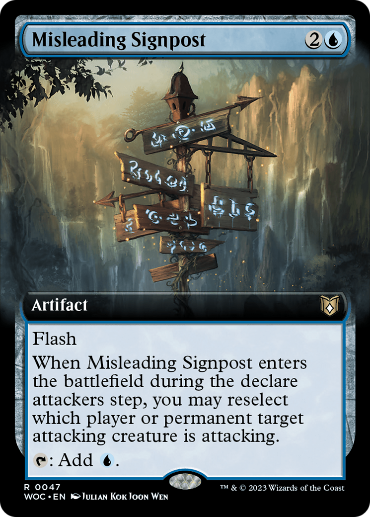 Misleading Signpost (Extended Art) [Wilds of Eldraine Commander] | Jack's On Queen