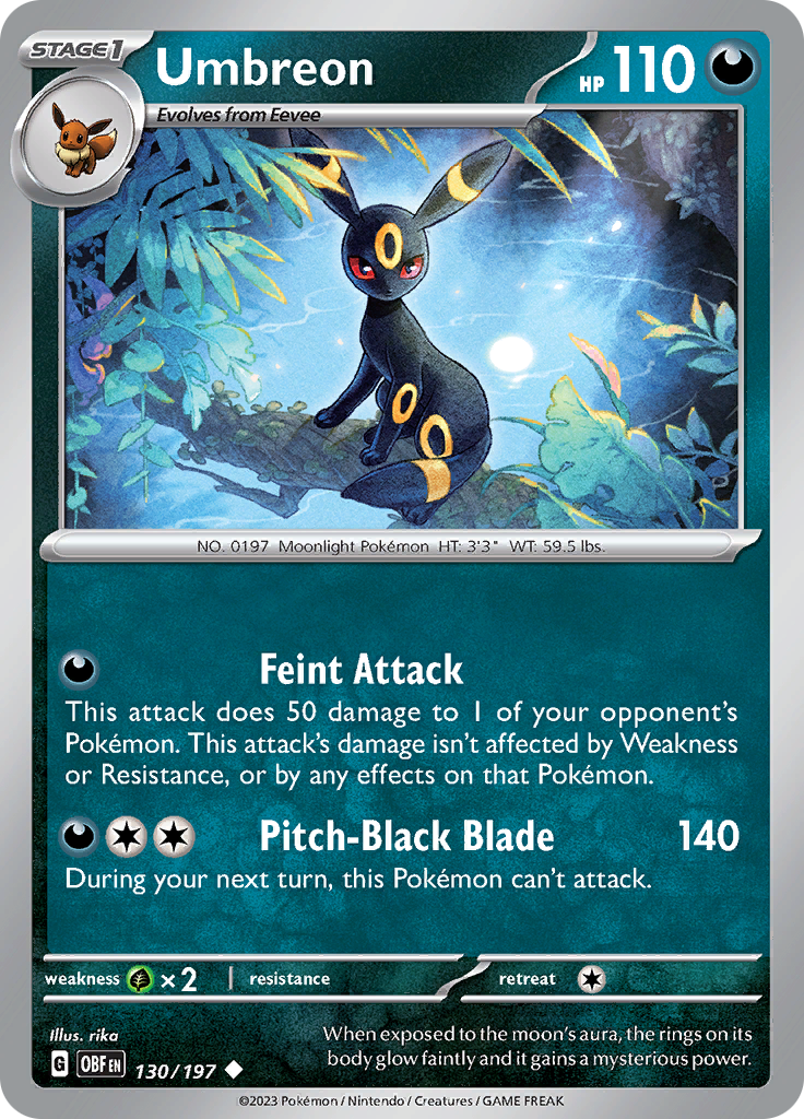 Umbreon (130/197) [Scarlet & Violet: Obsidian Flames] | Jack's On Queen