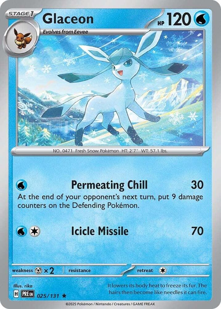 Glaceon (025/131) [Scarlet & Violet: Prismatic Evolutions] | Jack's On Queen