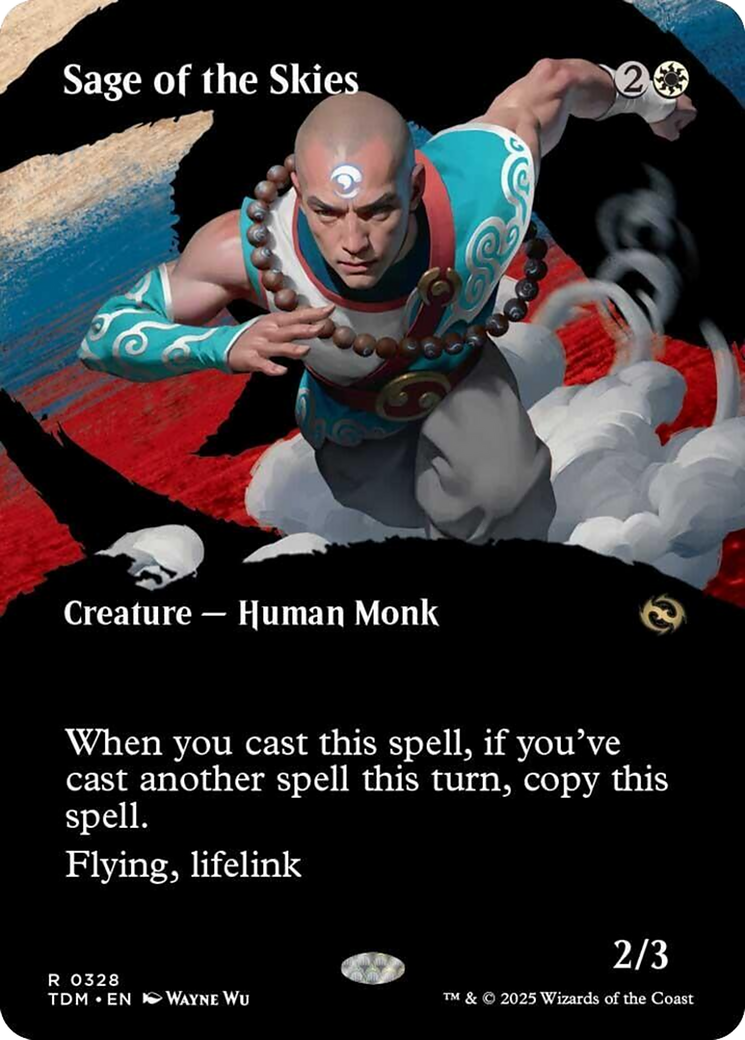 Sage of the Skies (Borderless) [Tarkir: Dragonstorm] | Jack's On Queen