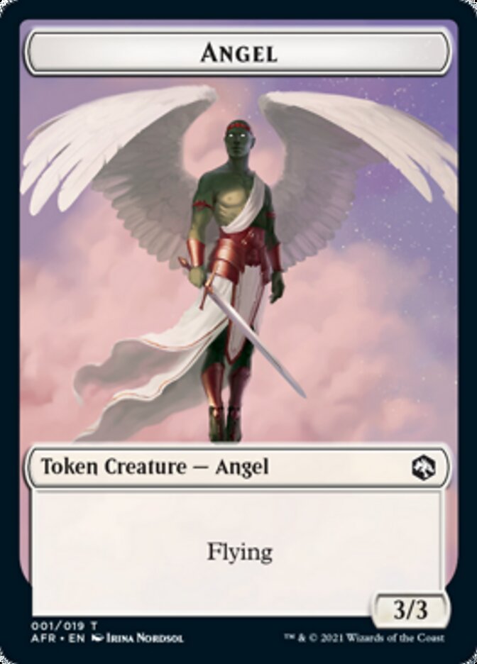 Wolf // Angel Double-Sided Token [Dungeons & Dragons: Adventures in the Forgotten Realms Tokens] | Jack's On Queen