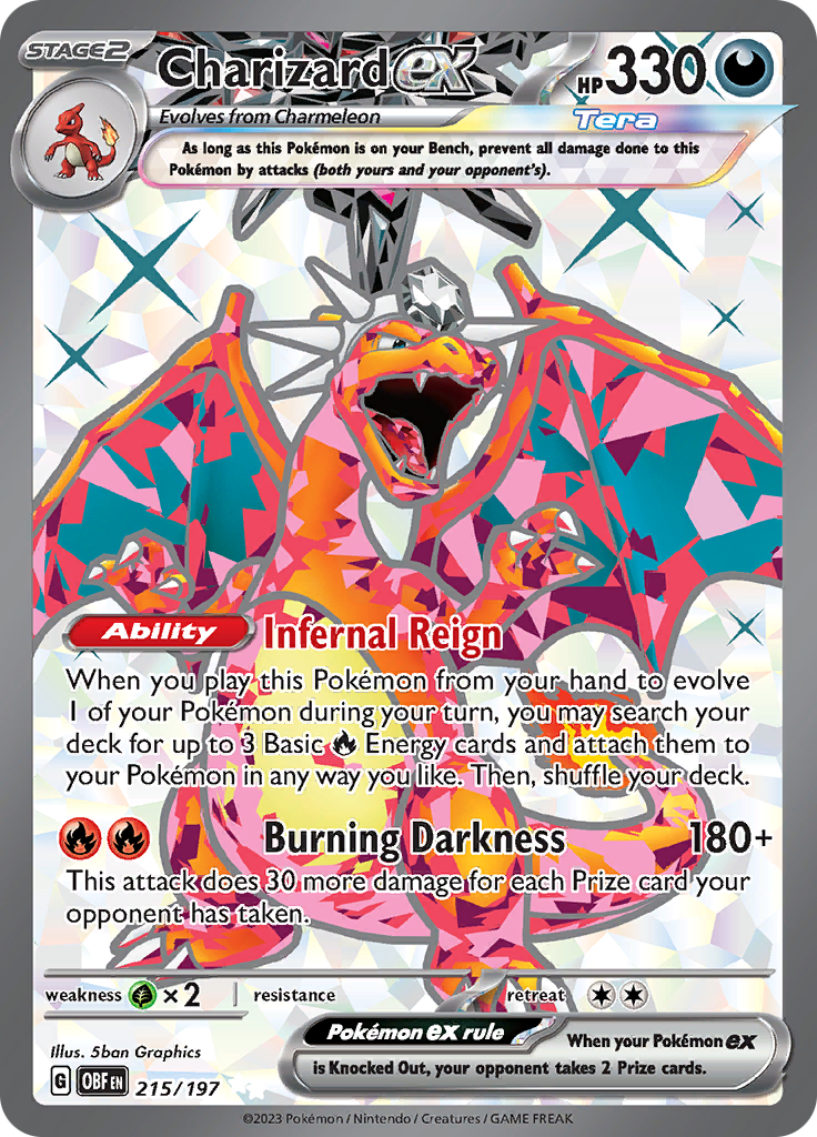 Charizard ex (215/197) [Scarlet & Violet: Obsidian Flames] | Jack's On Queen