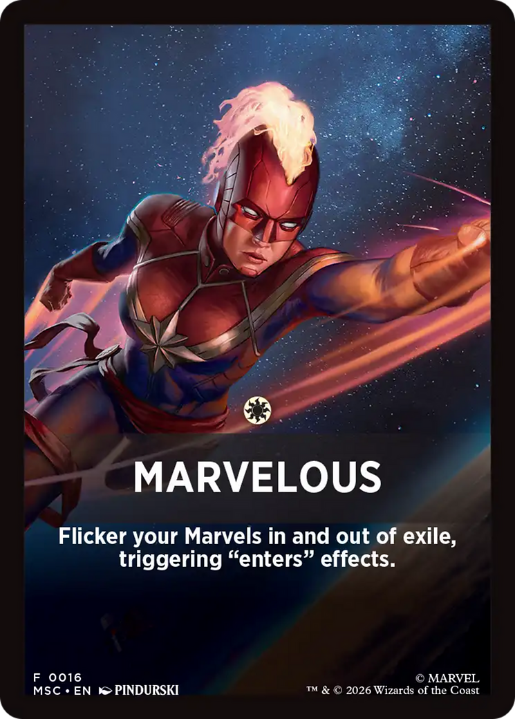Marvelous Theme Card [Marvel Super Heroes Commander] | Jack's On Queen