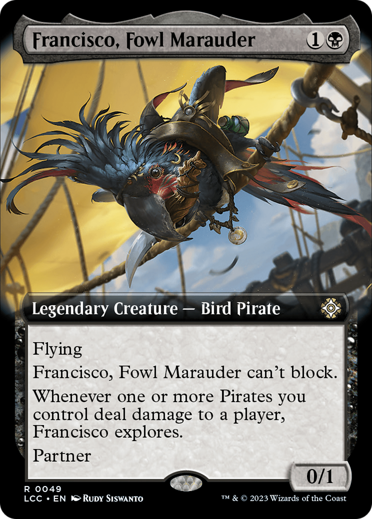 Francisco, Fowl Marauder (Extended Art) [The Lost Caverns of Ixalan Commander] | Jack's On Queen