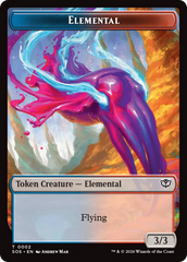 Elemental (0002) // Treasure Double-Sided Token [Secrets of Strixhaven Tokens] | Jack's On Queen