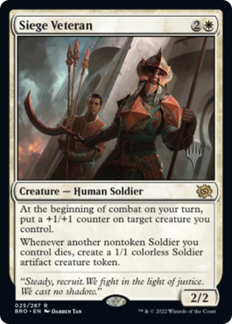 Siege Veteran (Promo Pack) [The Brothers' War Promos] | Jack's On Queen