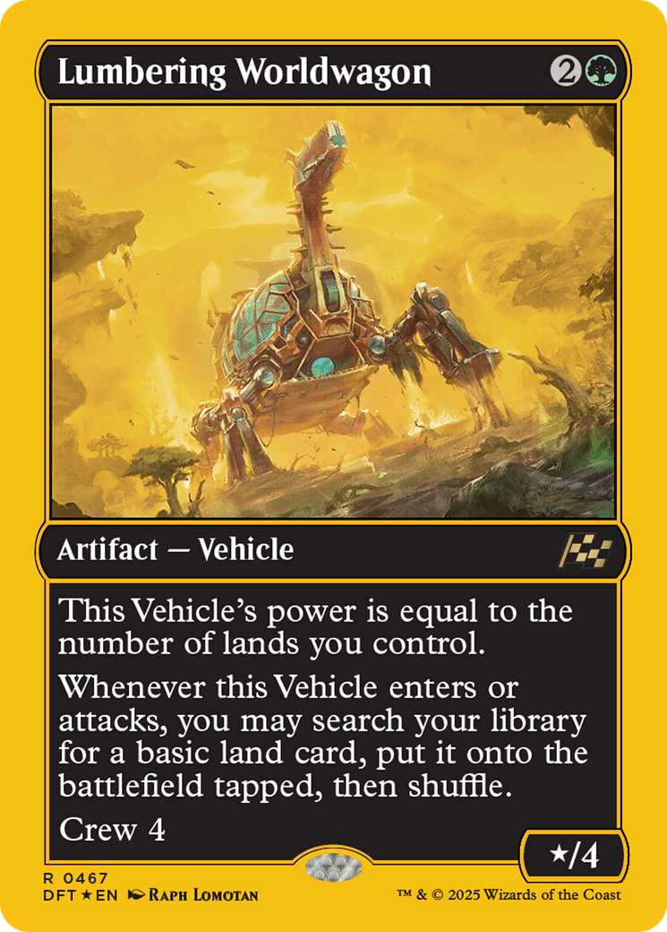 Lumbering Worldwagon (First-Place Foil) [Aetherdrift] | Jack's On Queen