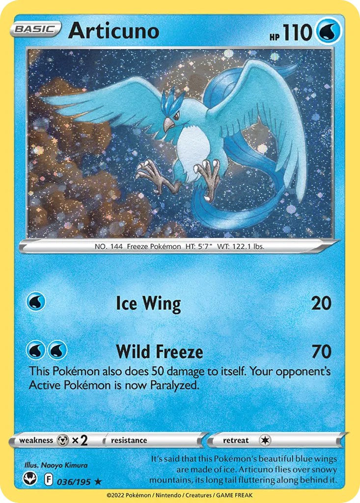 Articuno (036/195) (Cosmos Holo) [Sword & Shield: Base Set] | Jack's On Queen