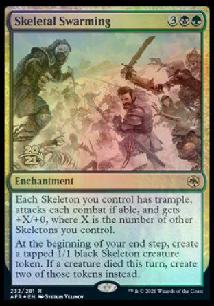 Skeletal Swarming [Dungeons & Dragons: Adventures in the Forgotten Realms Prerelease Promos] | Jack's On Queen