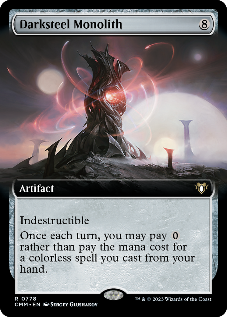 Darksteel Monolith (Extended Art) [Commander Masters] | Jack's On Queen