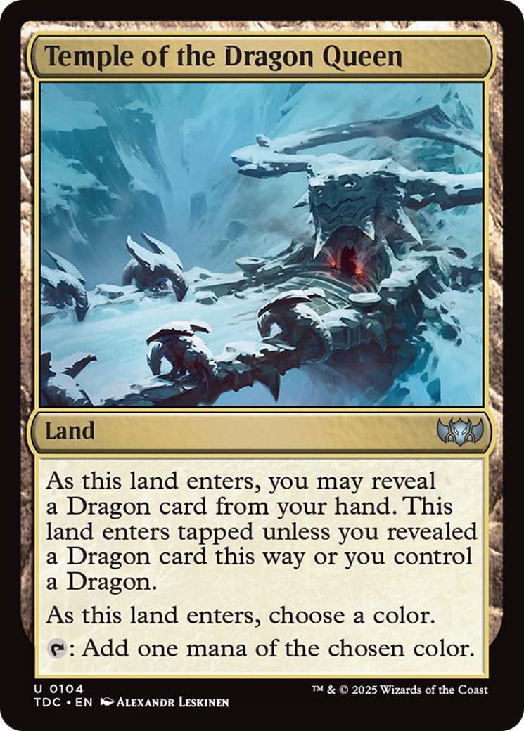 Temple of the Dragon Queen [Tarkir: Dragonstorm Commander] | Jack's On Queen