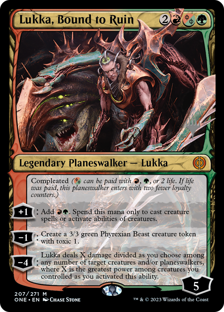 Lukka, Bound to Ruin (Promo Pack) [Phyrexia: All Will Be One Promos] | Jack's On Queen