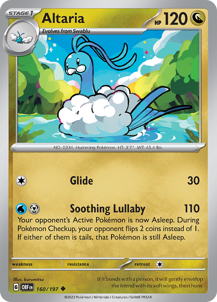 Altaria (160/197) [Scarlet & Violet: Obsidian Flames] | Jack's On Queen