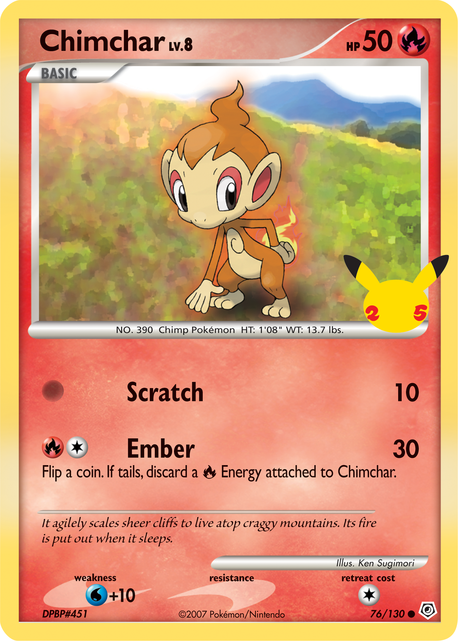 Chimchar (76/130) (Jumbo Card) [First Partner Pack] | Jack's On Queen