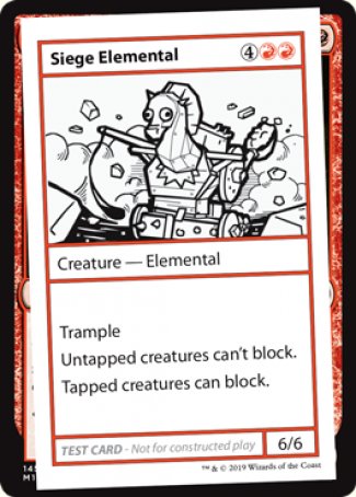 Siege Elemental (2021 Edition) [Mystery Booster Playtest Cards] | Jack's On Queen
